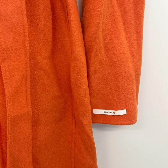 Sportmax Eva Orange Wool/Cashmere Belted Designer Coat Max Mara Women IT36 US2 - Picture 13 of 16